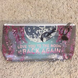 Papaya small pouch “Love you to the moon and back”